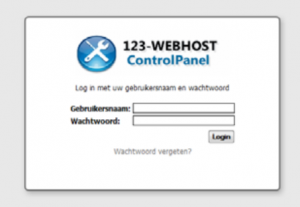 wordpress installatie controlpanel
